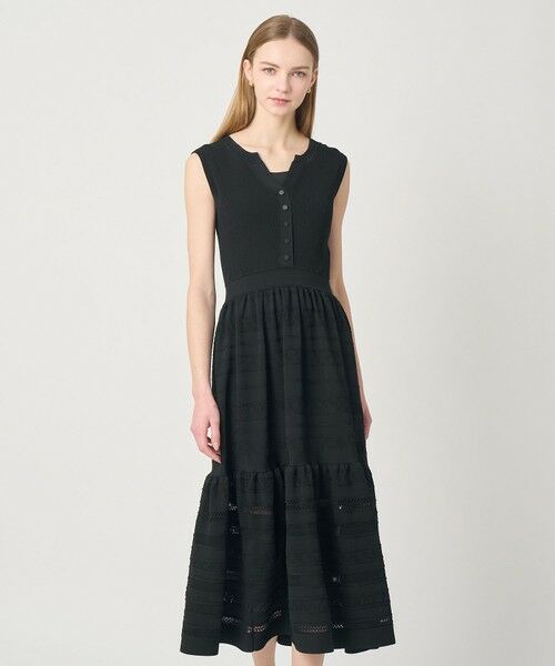 ANAYI / アナイ ミニ丈・ひざ丈ワンピース | 【セットアップ対応商品】ニッティングレースティアード ワンピース | 詳細16