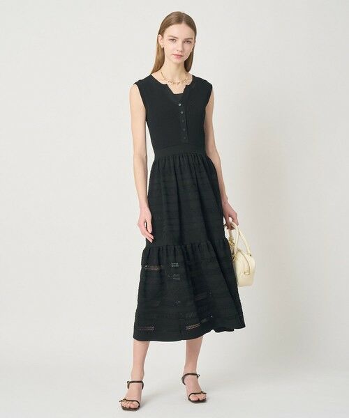 ANAYI / アナイ ミニ丈・ひざ丈ワンピース | ニッティングレースティアード ワンピース〈セットアップ対応商品〉 | 詳細16
