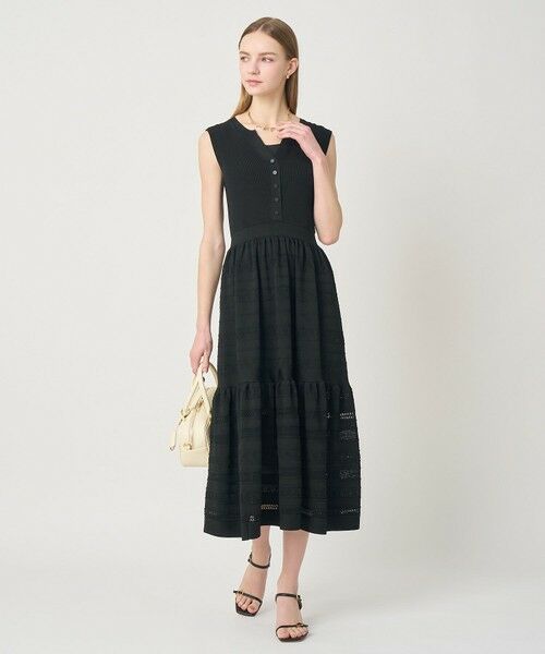 ANAYI / アナイ ミニ丈・ひざ丈ワンピース | ニッティングレースティアード ワンピース〈セットアップ対応商品〉 | 詳細17