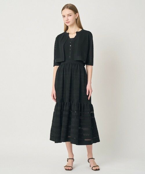 ANAYI / アナイ ミニ丈・ひざ丈ワンピース | ニッティングレースティアード ワンピース〈セットアップ対応商品〉 | 詳細18