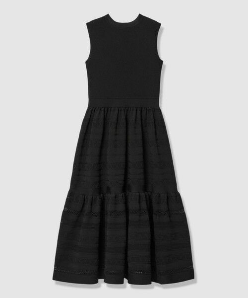 ANAYI / アナイ ミニ丈・ひざ丈ワンピース | 【セットアップ対応商品】ニッティングレースティアード ワンピース | 詳細7