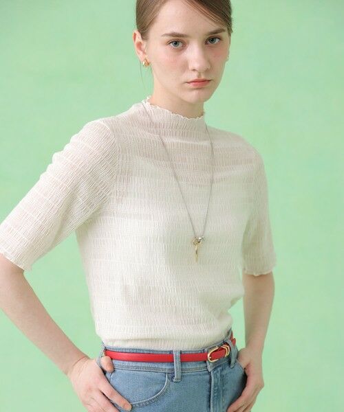 ANAYI / アナイ カットソー | シャーリング５分袖 プルオーバー | 詳細6