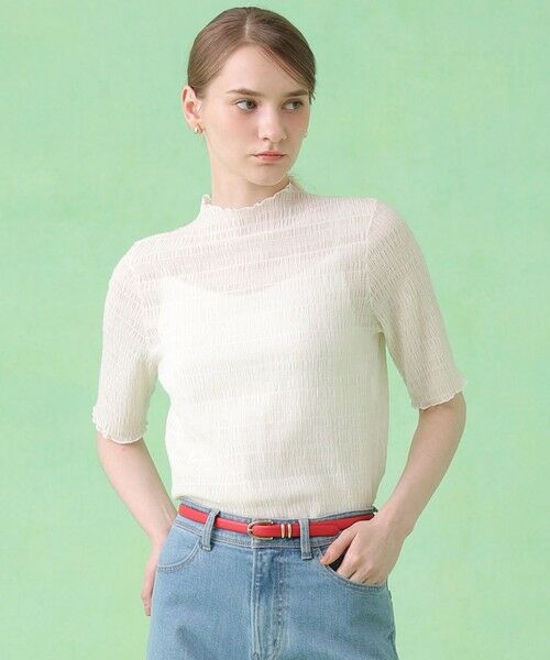 ANAYI / アナイ カットソー | シャーリング５分袖 プルオーバー | 詳細7