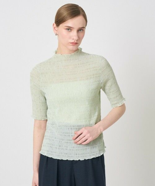 ANAYI / アナイ カットソー | シャーリング５分袖 プルオーバー | 詳細15