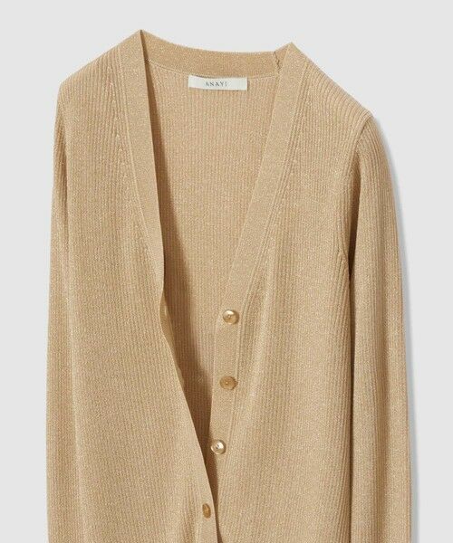 ANAYI / アナイ カーディガン・ボレロ | ラメリブVネックカーディガン | 詳細2