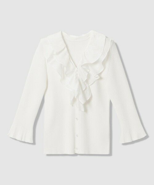 ANAYI / アナイ カーディガン・ボレロ | ルーシュ付きカーディガン（off white (02)）