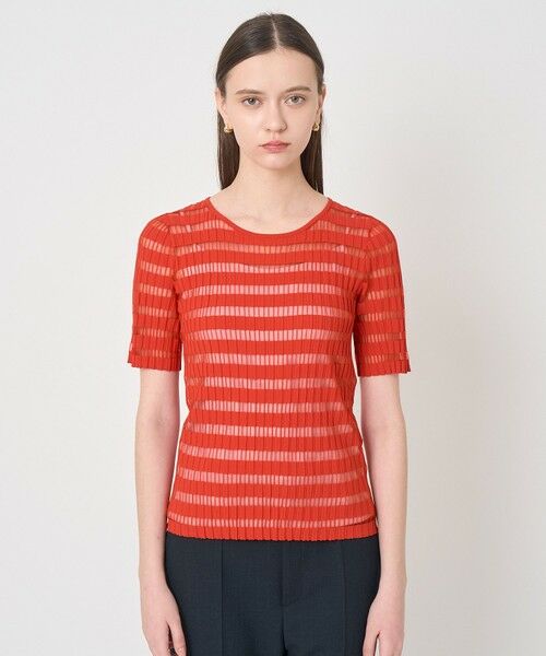 ANAYI / アナイ ニット・セーター | シアーボーダーリブプルオーバー | 詳細4