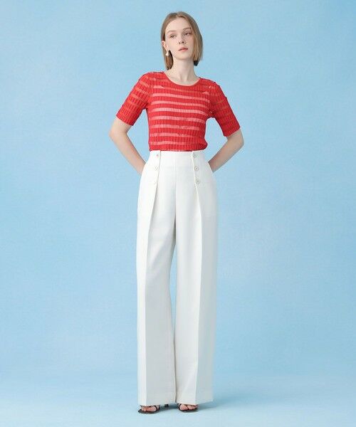 ANAYI / アナイ ニット・セーター | シアーボーダーリブプルオーバー | 詳細10