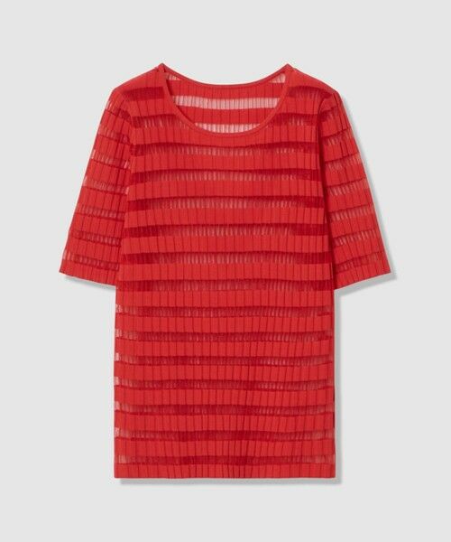 ANAYI / アナイ ニット・セーター | シアーボーダーリブプルオーバー（red (43)）