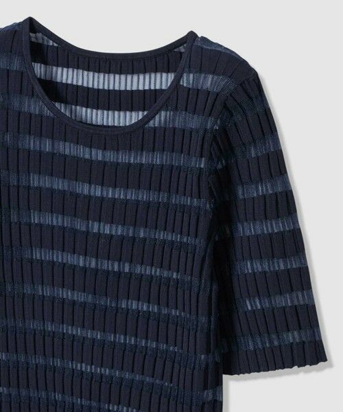 ANAYI / アナイ ニット・セーター | シアーボーダーリブプルオーバー | 詳細16