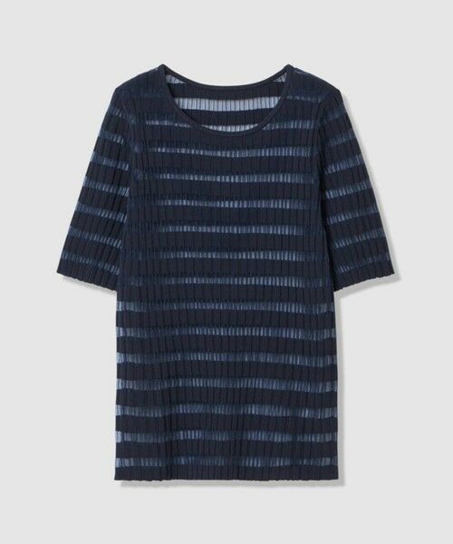 ANAYI / アナイ ニット・セーター | シアーボーダーリブプルオーバー（navy (65)）