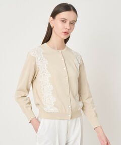 ANAYI / アナイ カーディガン・ボレロ | レースラインコットンナイロンカーディガン