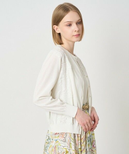 ANAYI / アナイ カーディガン・ボレロ | レースラインコットンナイロンカーディガン | 詳細5