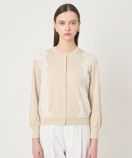 ANAYI / アナイ カーディガン・ボレロ | レースラインコットンナイロンカーディガン | 詳細14