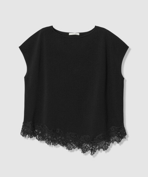 ANAYI / アナイ ニット・セーター | レースヘムボクシー プルオーバー（black (95)）