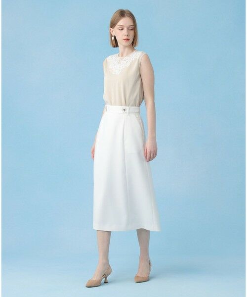 ANAYI / アナイ ニット・セーター | レースラインコットンナイロンクループルオーバー | 詳細9