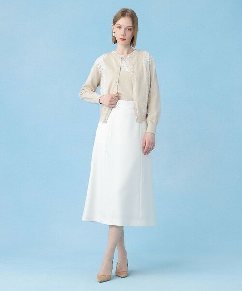 ANAYI / アナイ ニット・セーター | レースラインコットンナイロンクループルオーバー | 詳細10