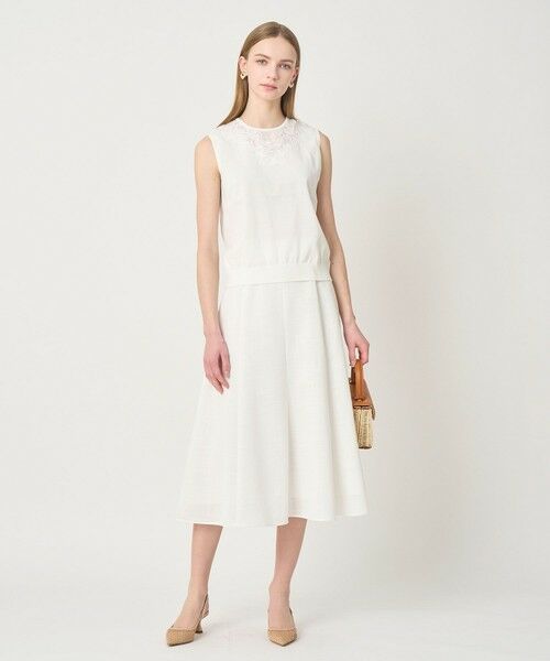 ANAYI / アナイ ニット・セーター | レースラインコットンナイロンクループルオーバー | 詳細7