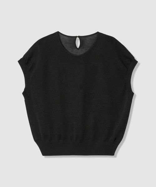 ANAYI / アナイ ニット・セーター | シアー天竺クルーネック プルオーバー(black (95))