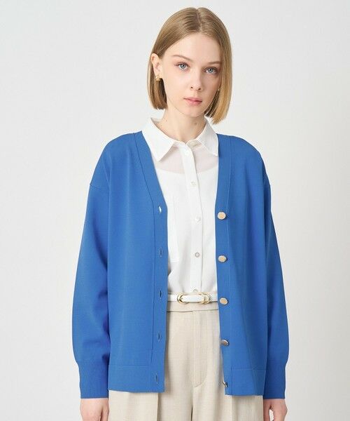 ANAYI / アナイ カーディガン・ボレロ | レーヨンポリエステルストレッチロングカーディガン（blue (61)）