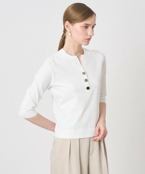 ANAYI / アナイ ニット・セーター | レーヨンポリエステルストレッチキーネックプルオーバー | 詳細1