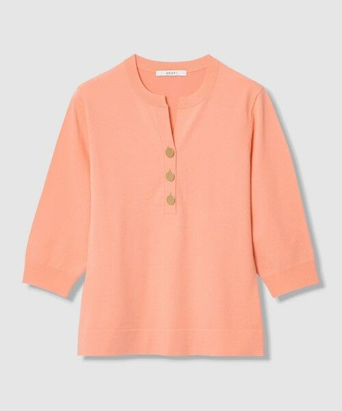 ANAYI / アナイ ニット・セーター | レーヨンポリエステルストレッチキーネックプルオーバー（coral (32)）