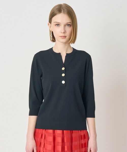 ANAYI / アナイ ニット・セーター | レーヨンポリエステルストレッチキーネックプルオーバー | 詳細10