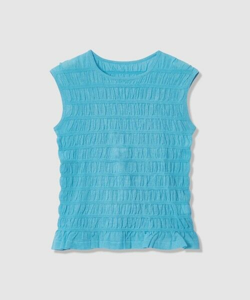 ANAYI / アナイ ニット・セーター | シャーリング プルオーバー（blue (61)）