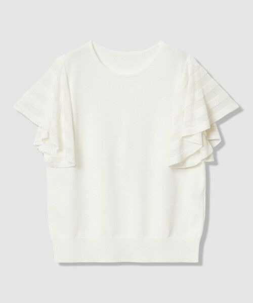 ANAYI / アナイ ニット・セーター | シアーフレアスリーブ プルオーバー（off white (02)）