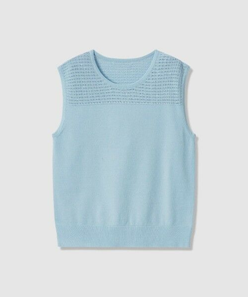 ANAYI / アナイ ニット・セーター | 【セットアップ対応商品】トラフォラートノースリーブプルオーバー（blue (61)）