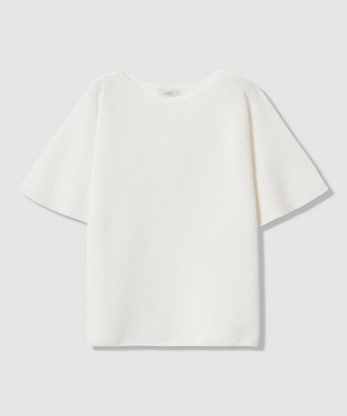 ANAYI / アナイ ニット・セーター | 和紙ガーターフレアスリーブ プルオーバー（white (01)）