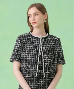 ANAYI / アナイ ノーカラージャケット | カラミツイードチェック ジャケット〈セットアップ対応商品〉