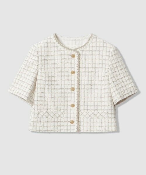 ANAYI / アナイ ノーカラージャケット | カラミツイードチェック ジャケット〈セットアップ対応商品〉 | 詳細6