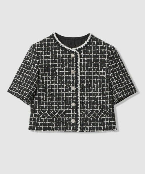 ANAYI / アナイ ノーカラージャケット | カラミツイードチェック ジャケット〈セットアップ対応商品〉 | 詳細12