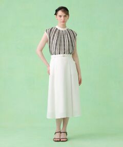 ANAYI / アナイ ミニ・ひざ丈スカート | ドライオックスベルト付きタックスカート