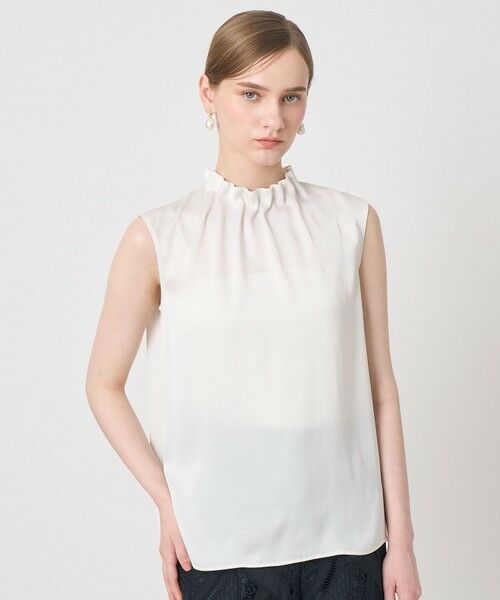 ANAYI / アナイ シャツ・ブラウス | ヴィンテージサテンスタンドブラウス(white (01))