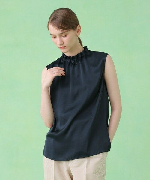 ANAYI / アナイ シャツ・ブラウス | ヴィンテージサテンスタンドブラウス | 詳細17