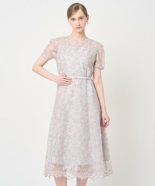 ANAYI / アナイ ロング・マキシ丈ワンピース | リトルフラワーリーフタックスリーブワンピース | 詳細6