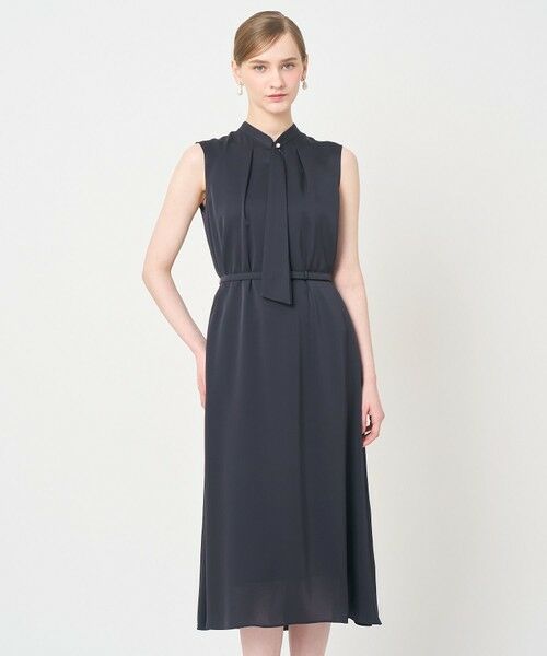 ANAYI / アナイ ドレス | ベネシャン２WAYタイ付き ワンピース（navy (65)）