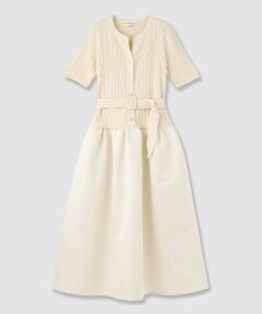 ANAYI / アナイ ミニ丈・ひざ丈ワンピース | グログランコンビベルト付きワンピース