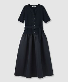 ANAYI / アナイ ミニ丈・ひざ丈ワンピース | グログランコンビベルト付きワンピース