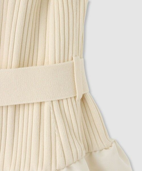 ANAYI / アナイ ミニ丈・ひざ丈ワンピース | グログランコンビベルト付きワンピース | 詳細5