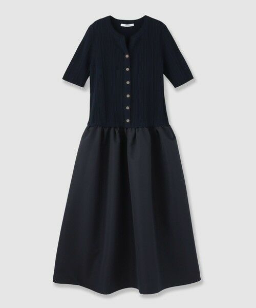 ANAYI / アナイ ミニ丈・ひざ丈ワンピース | グログランコンビベルト付きワンピース | 詳細12