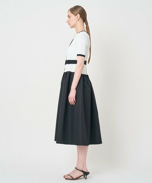 ANAYI / アナイ ミニ丈・ひざ丈ワンピース | グログランコンビベルト付きワンピース | 詳細16