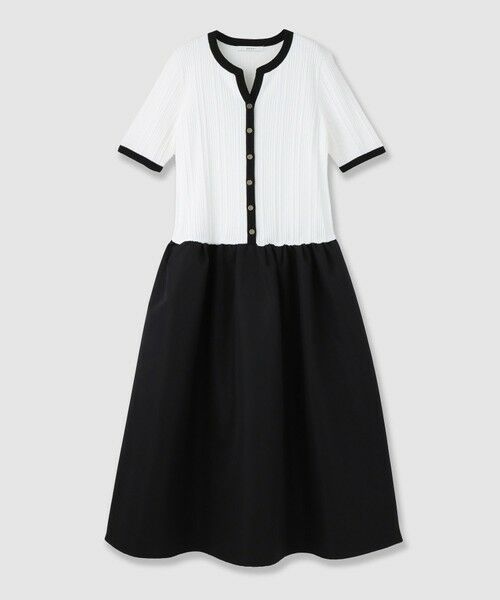 ANAYI / アナイ ミニ丈・ひざ丈ワンピース | グログランコンビベルト付きワンピース | 詳細23