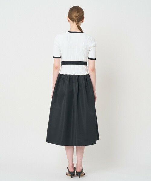 ANAYI / アナイ ミニ丈・ひざ丈ワンピース | グログランコンビベルト付きワンピース | 詳細17