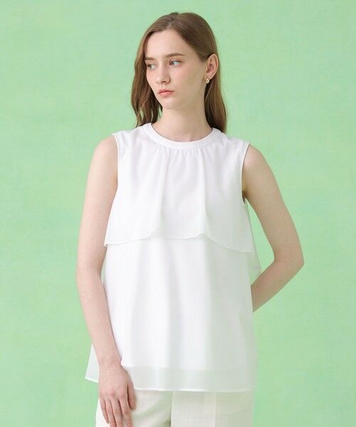 ANAYI / アナイ カットソー | トリコットオーガンレイヤードプルオーバー | 詳細1