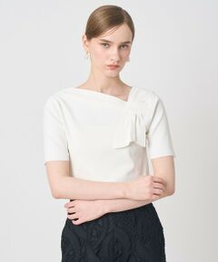 ANAYI / アナイ ニット・セーター | アシンメトリクリボン プルオーバー