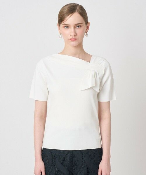 ANAYI / アナイ ニット・セーター | アシンメトリクリボン プルオーバー | 詳細1