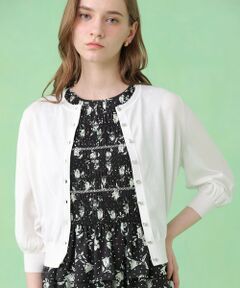 ANAYI / アナイ カーディガン・ボレロ | アソートビジュー釦七分袖 カーディガン